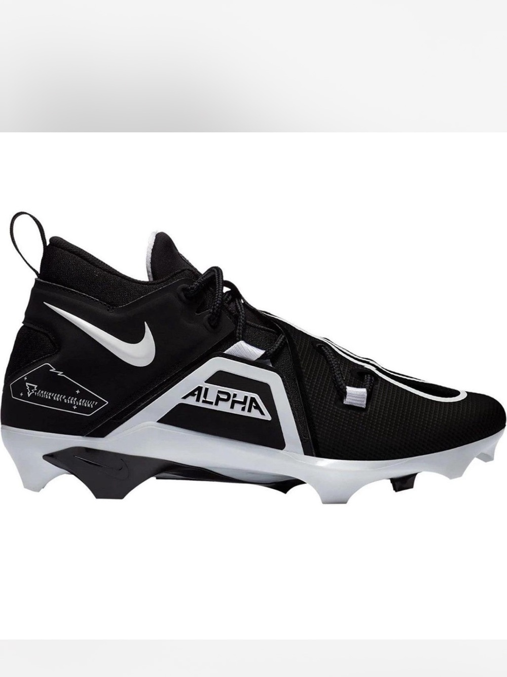 Nike Alpha Men’s Black and White Football Cleats